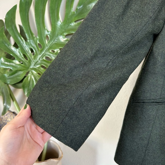 Talbots Luxe Wool Cashmere Flannel Single Button Blazer - Picture 7 of 14